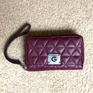 Burgundy guess wallet